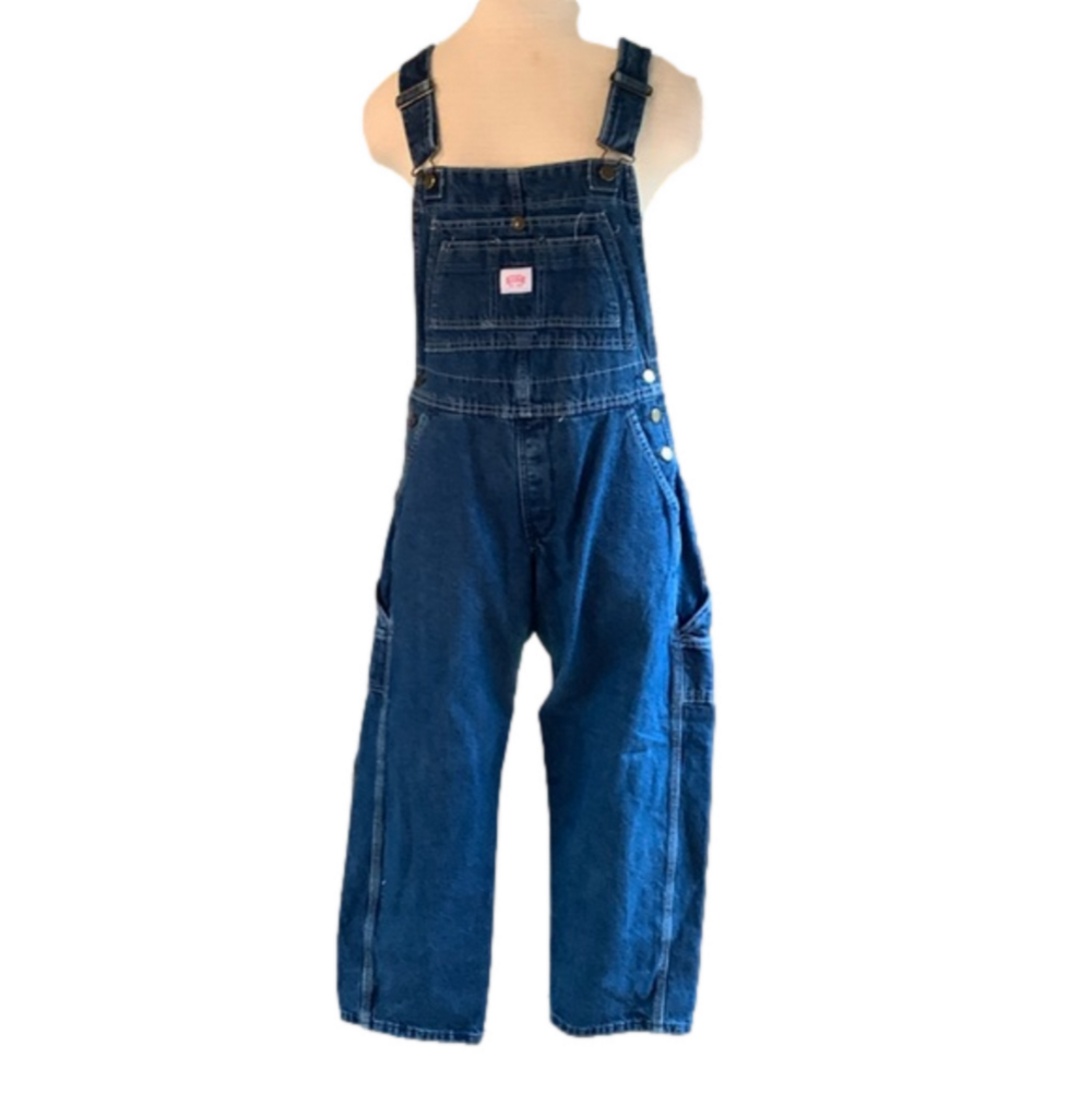 KEY sz 8S medium wash overalls
